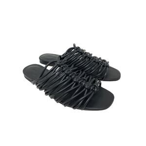 Rebecca Minkoff Women's Size Apx 6.5 Strappy Maelynn Slide Sandals Black *READ